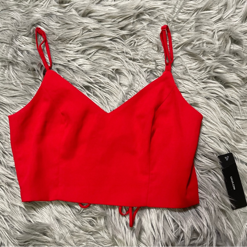 LULUS *NEW* red party top